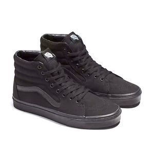Vans sk8 hi black on black high top